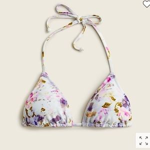 NWT Flora Obscura X J.Crew string bikini top in kaleidoscope floral